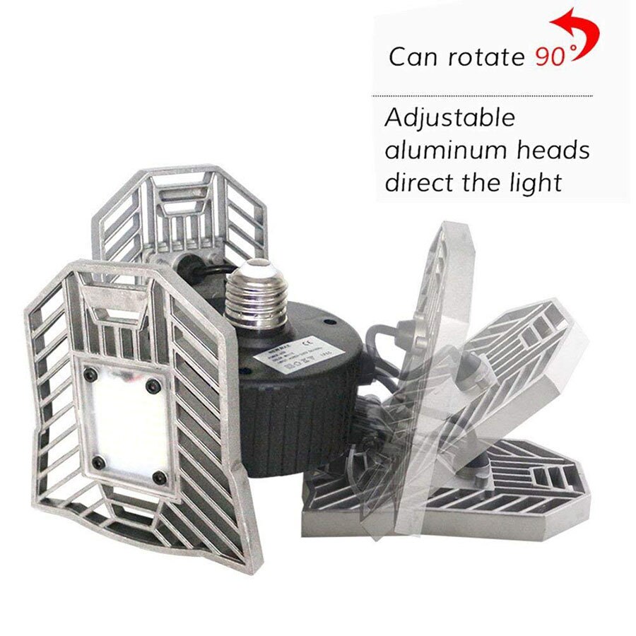 Hoge Intensiteit E27 60W 6000LM Led Vervormbare Lamp Garage Licht AC170-265V Led Mijnbouw Lampen Voor Garage/Zolder/ kelder/Home