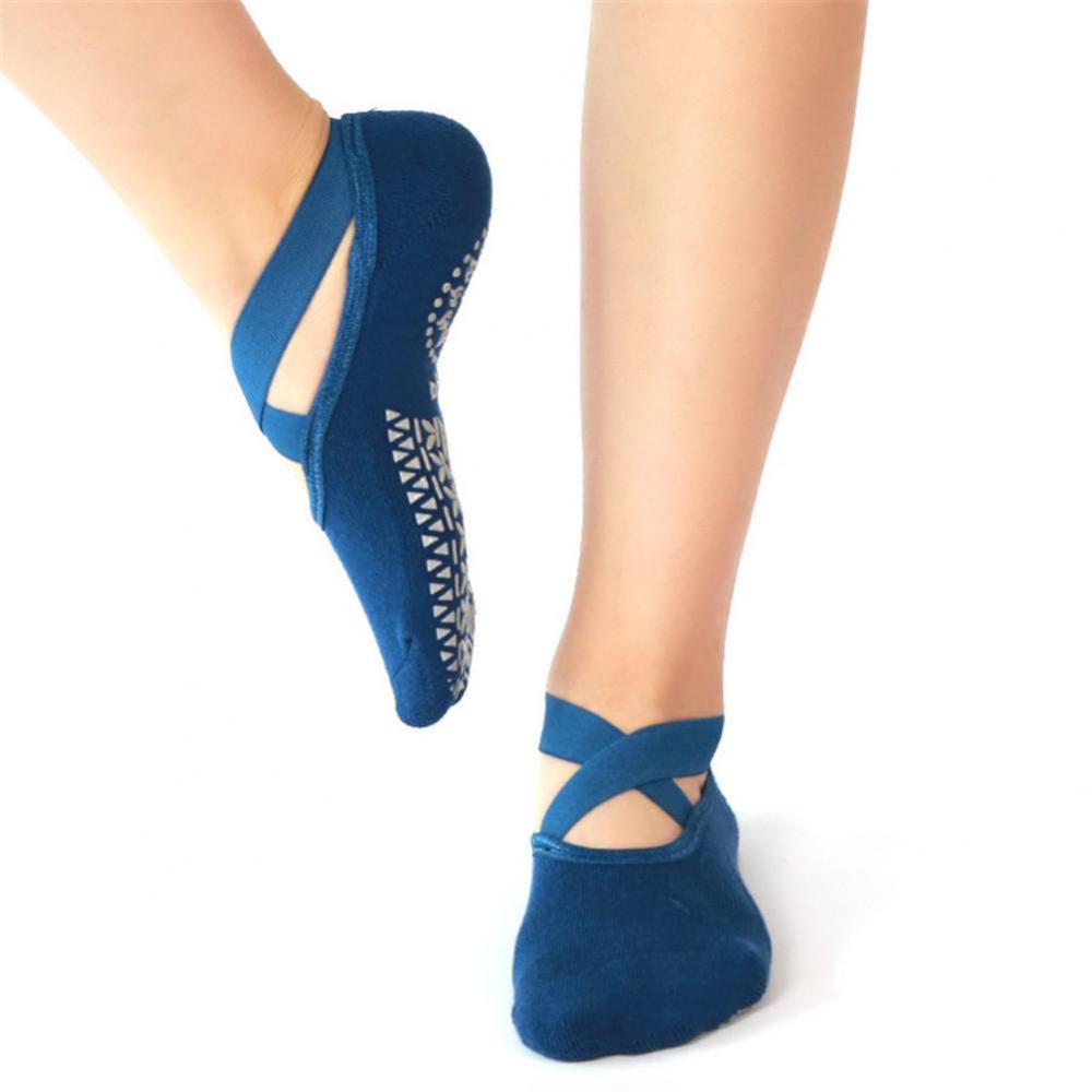 1 paire femmes pansement Yoga chaussettes Silicone Pilates Ballet chaussettes Fitness anti-dérapant imprimé Sport chaussette bonne prise pour les filles