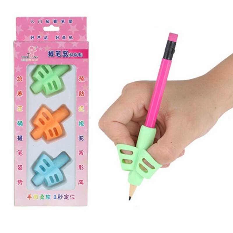 3PCS 3-finger Pen Grip Writing Posture Corrector For Primary School Student School Supplies