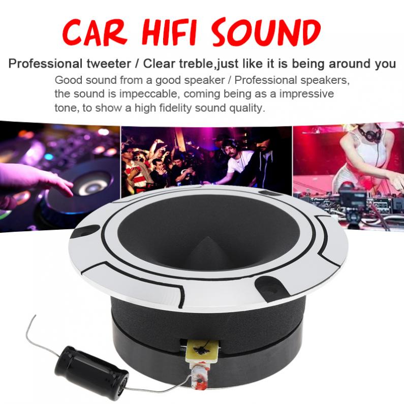 Tweeters 2 Stuks 4 Inch 150W 6OHM Aluminium Bullet Tweeter Met Condensator Voor Voertuig Auto Auto Stereo Gemodificeerde