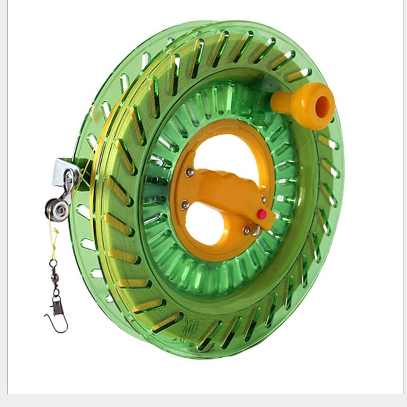 Vliegerhaspel opwinder vuurwiel touw vlieger handvat gereedschap gedraaid touw lijn buiten ronde blauwe grip voor het vliegen van vliegers 200m