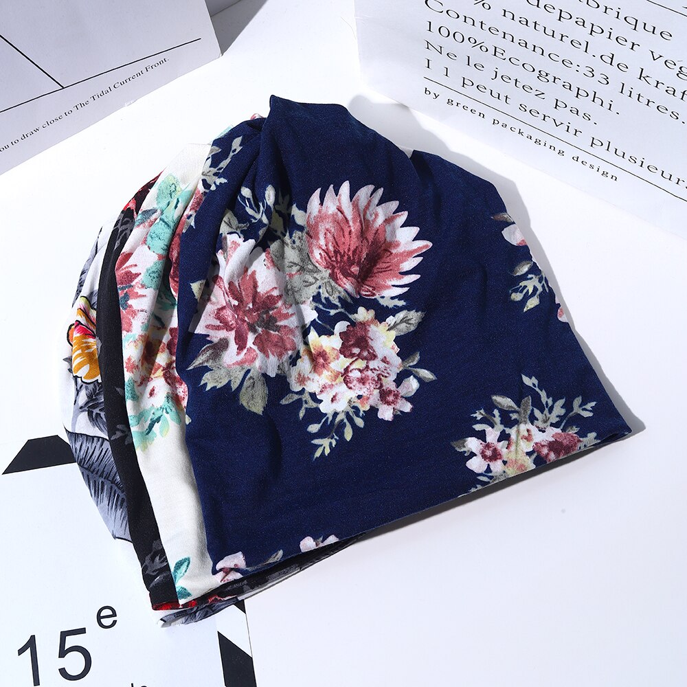 Bonnet ample pour femmes, à la , pour chimio, couvre-chef anti-Cancer, Skullies, 3 façons de le porter, printemps