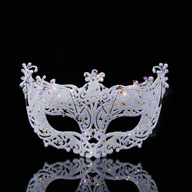 Princess Venice Mask Christmas Party Ball Mask Halloween Masquerade Performance Half Face Fox Sequin Women Girls Mask U2: E