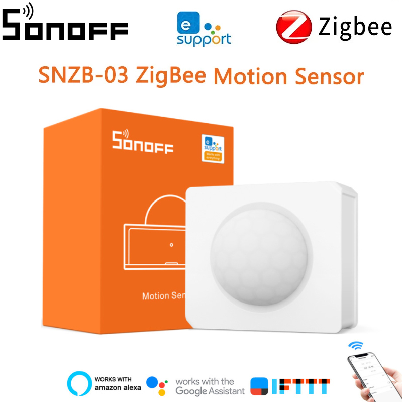SONOFF SNZB 03 ZigBee Human Body Motion Sensor 110° Wide View Low-Battery Notification Via EWeLink Works With Alexa Google Home