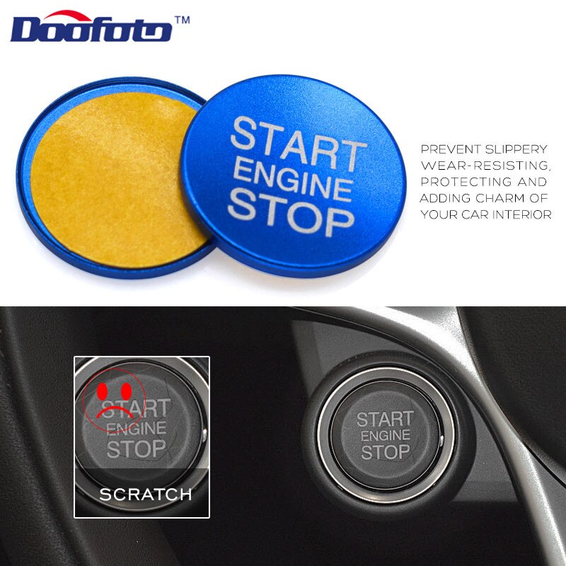 Doofo-pegatinas de para coche, carcasa de botón de arranque del motor para Alfa Romeo Giulietta Stelvio 159 Giulia, accesorios para coche