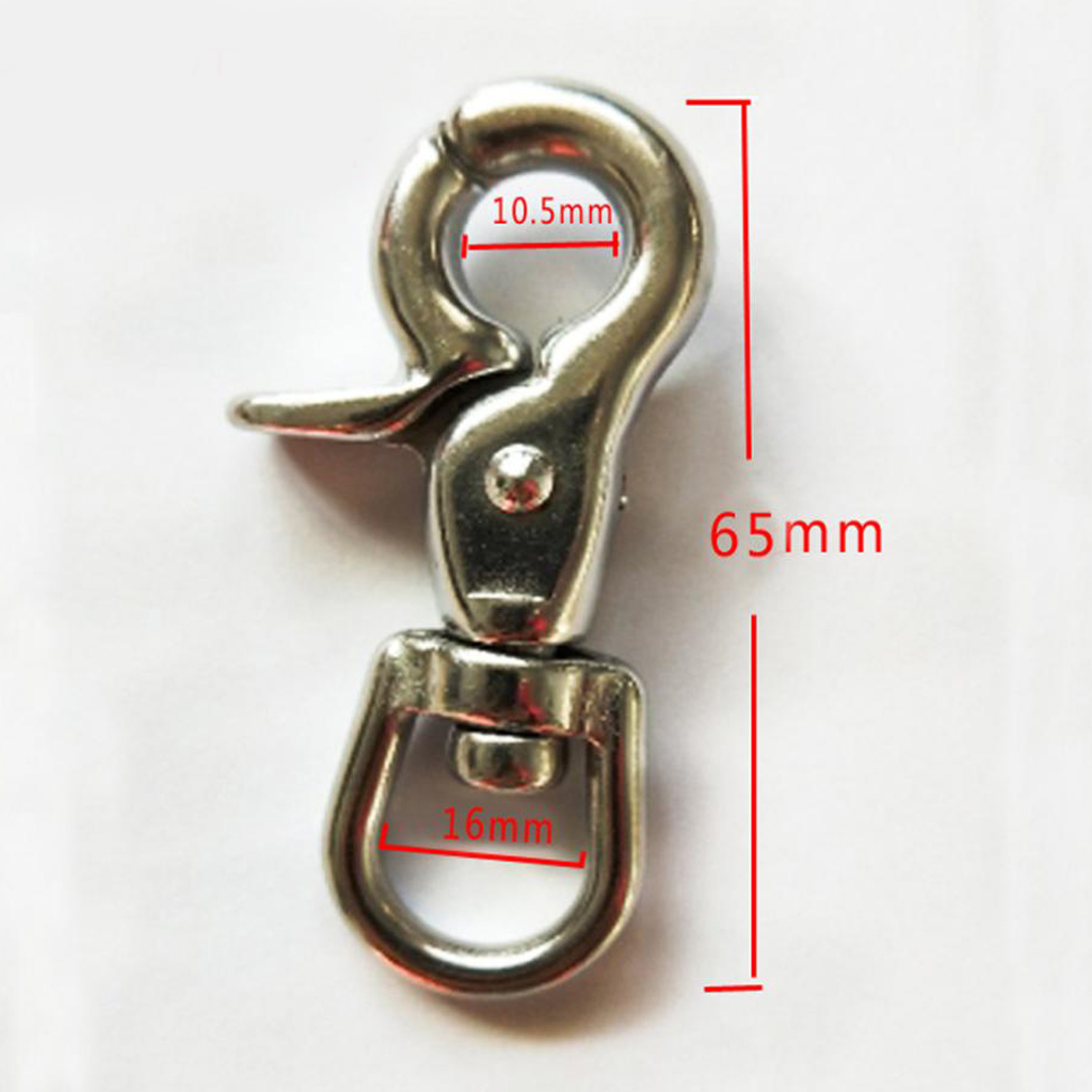 65mm Stainless Steel Round Eye Swivel Trigger Clasp Snap Hook Dog Chain ...