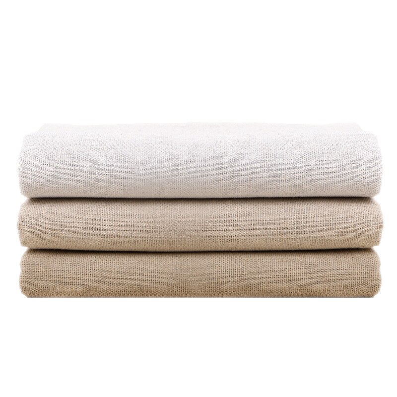Råt stof imiteret hørstof groft massivt polyester bomuldsstof til syning af opbevaringstaske og baggrundsmaterialer