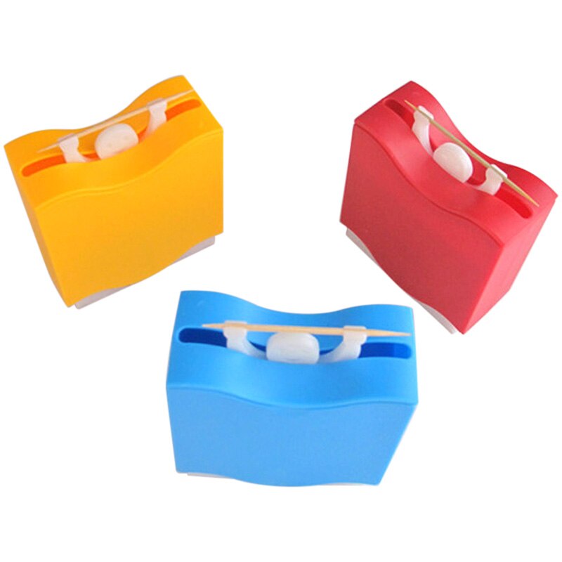 1/5pcs Lifting Man Type Toothpick Dispenser Automatic Toothpick Box Household Supplies 2019ing
