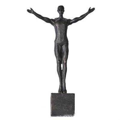 Wall Decoration Nordic Style Retro Man Climbing Wall Background Wall Decorations Hanging Statue Living Room Background: Black F