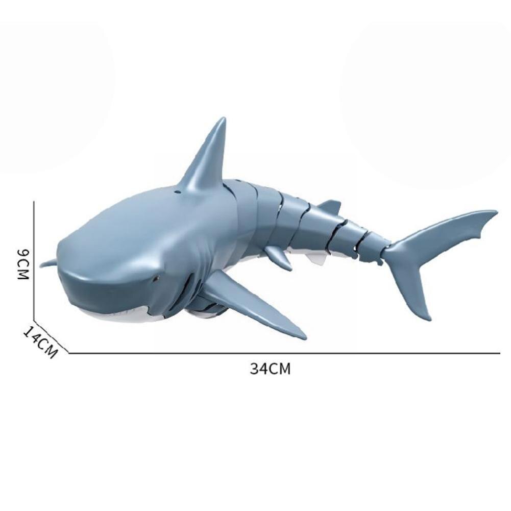 Tiburón de juguete de simulación a Control remoto para niños, tiburón eléctrico de 2,4G, 4 canales, a prueba de agua, juguete de baño, barco de Control remoto, L4S3