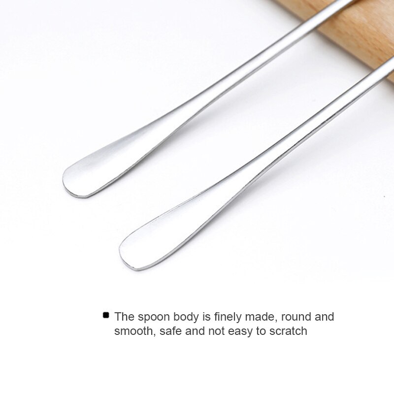 Long Handled Spoon Stainless Steel Coffee Spoon Simple Teaspoon Cocktail Stirringt ice Spoon Bar Tool