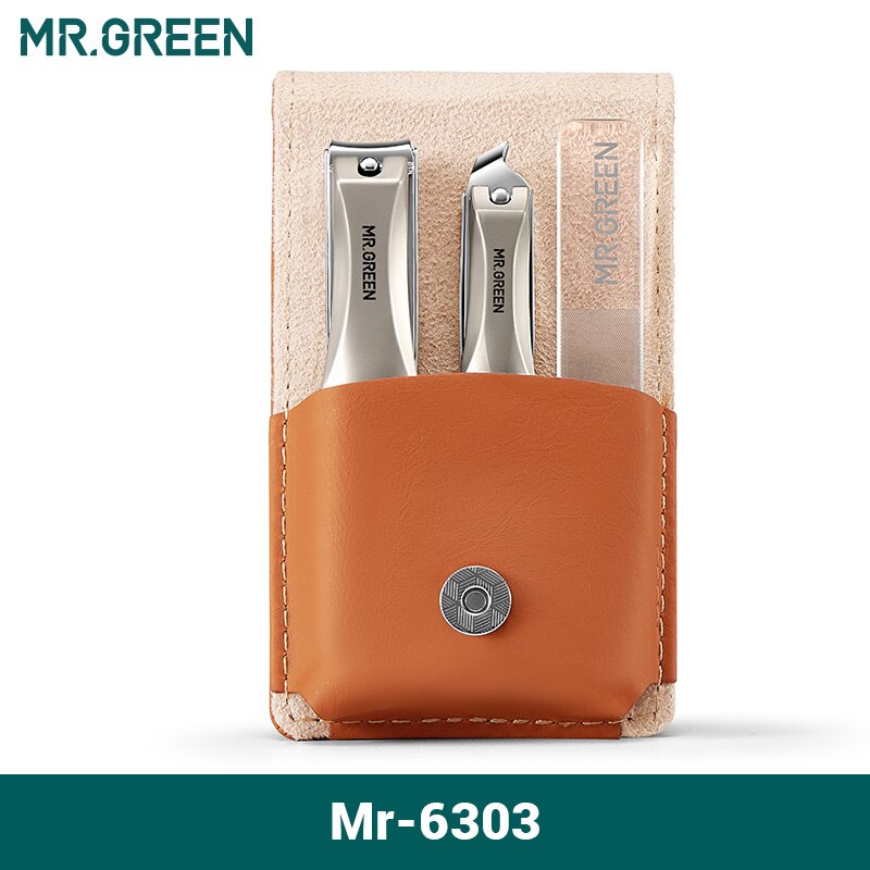 Mr.green manicure sæt kirurgisk saks rustfri negleklipper værktøj pedicure sæt bærbart rejsesæt til hjemmet neglesaks: Hr. -6303