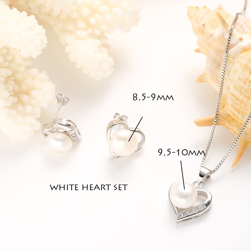 Dainashi Romantische Hart Sterling Zilveren Sieraden Hanger Ketting &amp; Earring Voor Vrouwen Meisje Vriend Vrouw Valentijnsdag