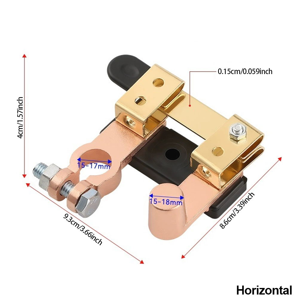 Interruptor de batería de coche de 12V y 24V, interruptor principal de hoja de cuchillo de poste superior, interruptor de apagado de desconexión de batería para coche, RV, barco y camión: Morado