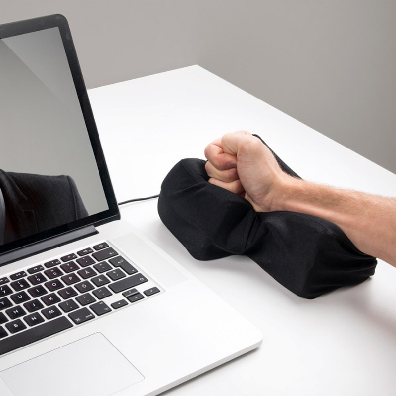 Black Super Big USB Enter Key with Soft Sponge Office Working Stress Relief Keyboard Desktop Hand Pillows Accessories