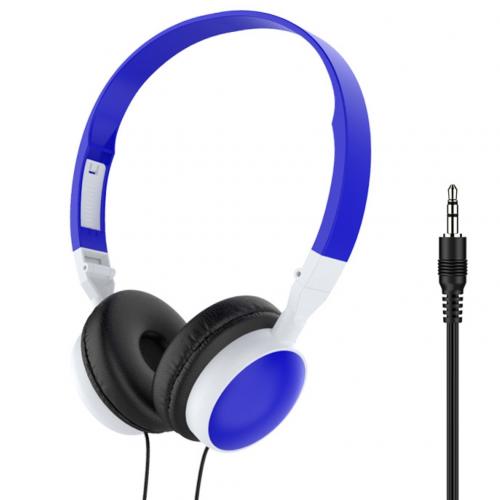 Casque filaire filaire pliable 3.5mm HiFi Audio basse casque casque de jeu pour téléphone/tablette accessoires de téléphone portable: Dark Blue