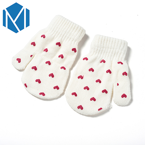 Miya Mona Star Kids Children Unisex Winter Warm Lanyard Glove Boy Girls Wool Knitted Luvas Covered Fingers Mittens Gloves: color 4