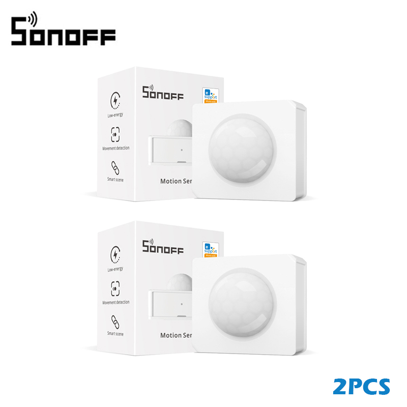 SONOFF – capteur de mouvement EWelink PIR3-RF 433MHz, commutateur bi, alarme de sécurité, Notification, fonctionne avec SONOFF RF Bridge: 2 PCS