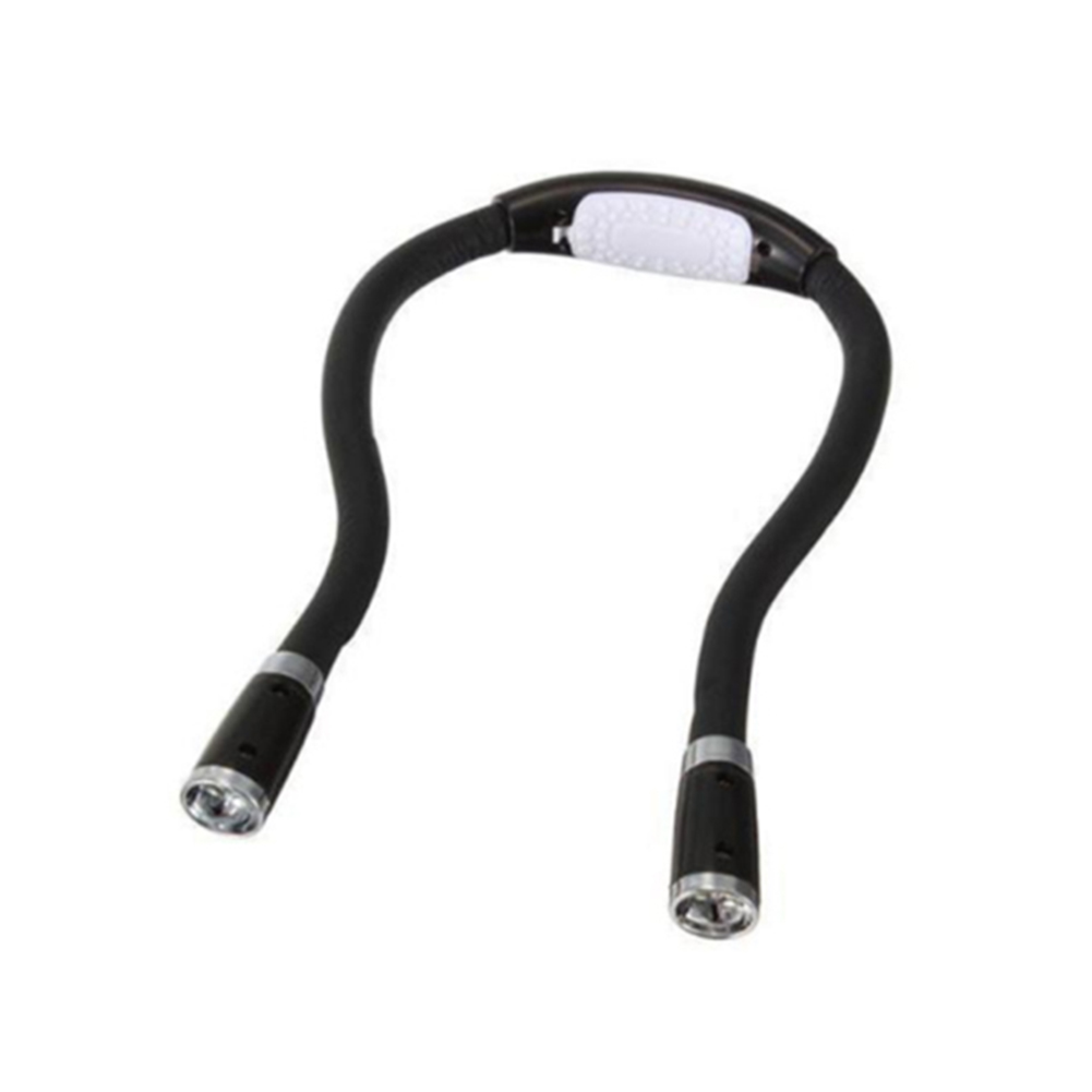 Flexible Handsfree LED Neck Light Book Reading Lamp Night Flashlight Camping Light SKD88: Black