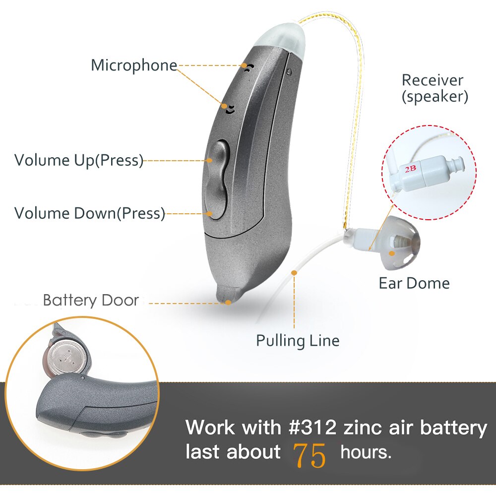 Hörgeräte Mit Bluetooth Mini Audifonos BTE 10 Kanal Telefon APP berühren Kontrolle Programm passend zu Taubheit SF101 Klang Verstärker