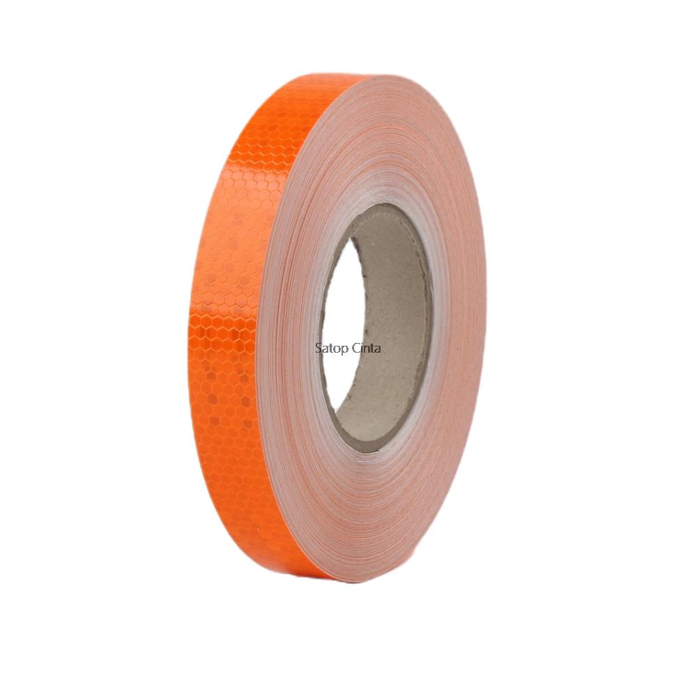 3M-Cinta adhesiva reflectante para bicicleta, tira de seguridad blanca, roja, fluorescente, amarilla, Reflector, pegatina para coche, 2,5 cm de ancho: Verde