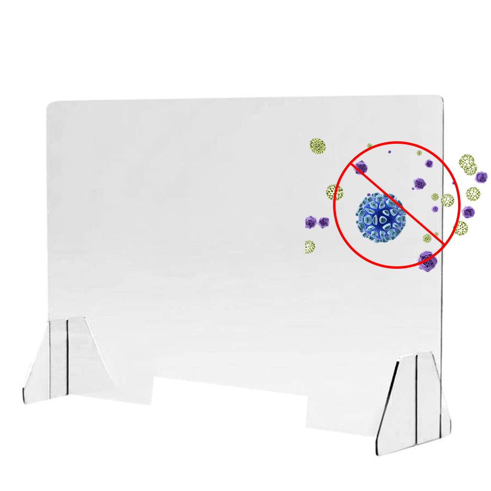 40x40cm Transparent Sneeze Guard Shield Sneeze And Cough Protective Shield Barrier Acrylic Protection Screen For Grocery Stores: Default Title