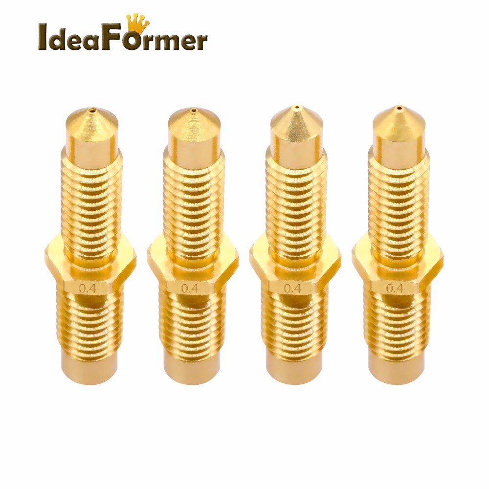 3D printer Nozzle V6 M6 0.4mm Integral Copper Nozzle with Throat 0.4mm nozle for 1.75mm/3mm Filament for 3D printer parts