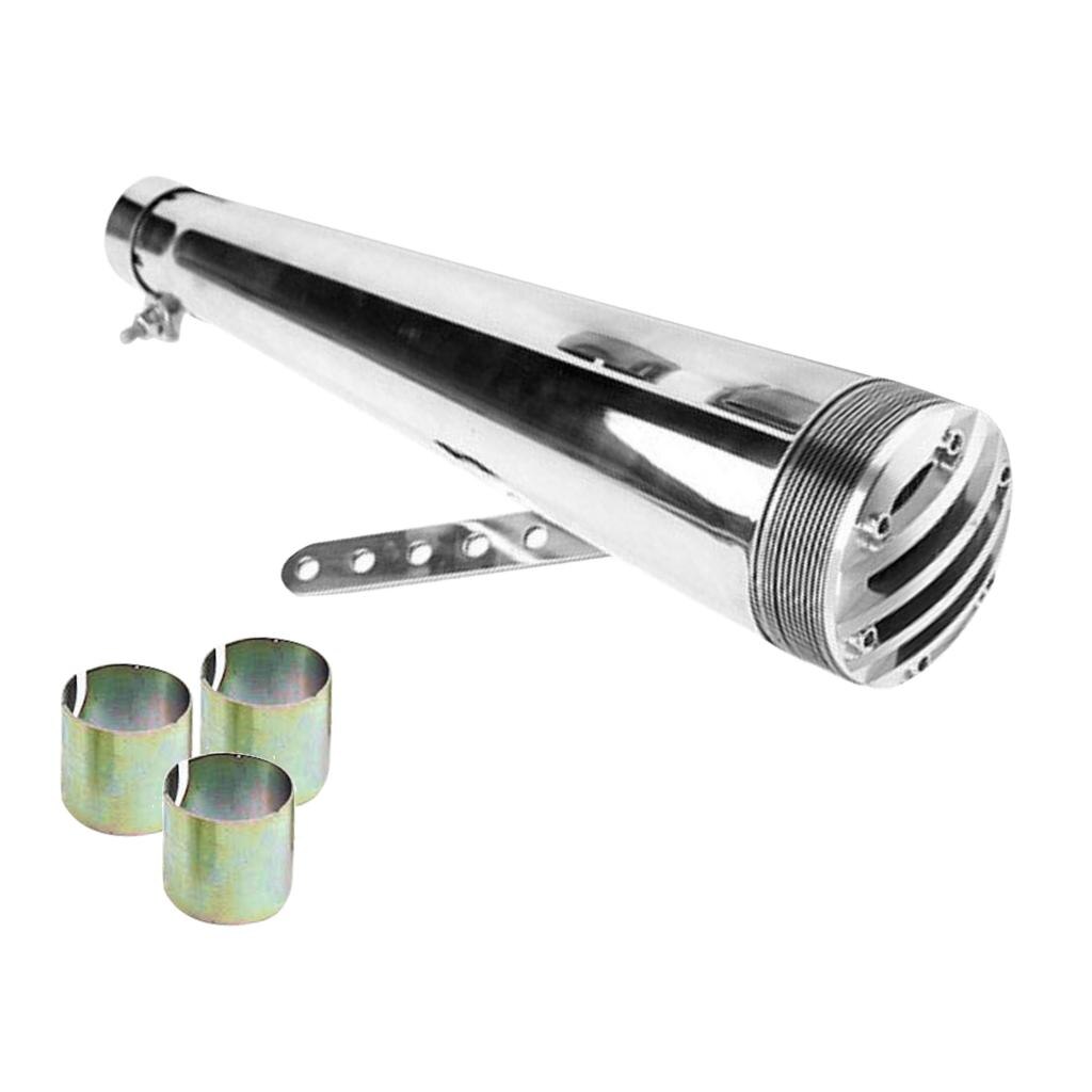 Silencieux d'échappement universel Slip-on, 45mm, pour Harley Silver, moto