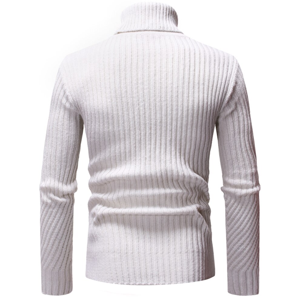 Genser herre høst vinter casual menn ensfarget turtleneck gensere smalsittende hel menn varme gensere