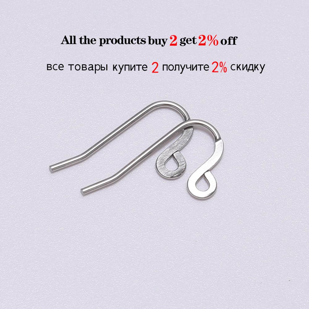 50 Stks/partij Niet Allergische Oorhaak Oorbellen Sluitingen Rvs Earring Haken Voor Diy Slangetje Sieraden Maken Bevindingen Supplies
