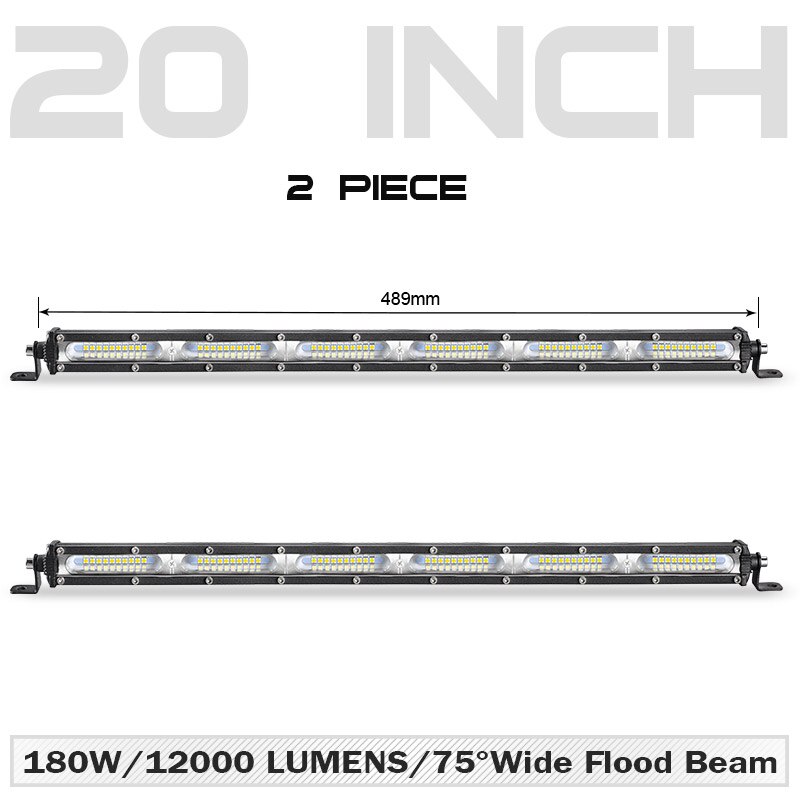 Slim LED Light Bar 7&#39;&#39; 13&#39;&#39; 20&#39;&#39; inch Offroad Flood beam Led Bar 4x4 Auto Driving Light for Lada Truck SUV ATV Niva 12V 24V