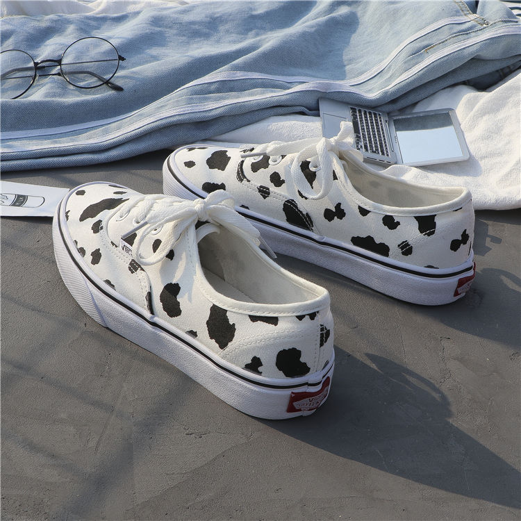 Ręcznie malowane krowy brezentowych butów kobiet 2021 wiosna nowych studentów koreańskiej wersji Ulzzang Harajuku Sneakers Sneakers kobiet buty E0-07