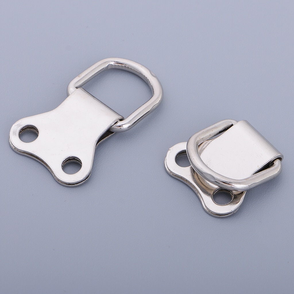 25 Pieces/Pack Solid D-Ring Hanging Hooks for Photo Frame, Home Decoration (2 Holes without Screws)