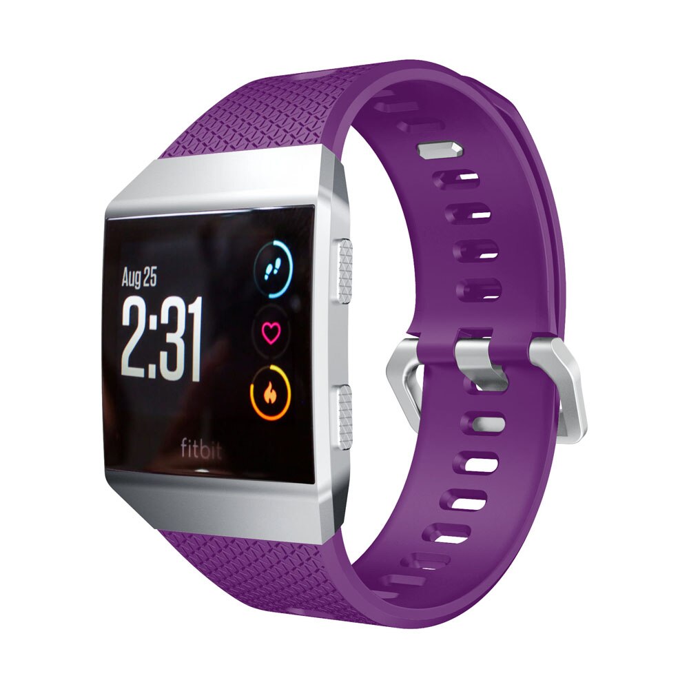 BEHUA Watchband For Fitbit ionic bracelet sport watch bands wristband Replacement silicone smart watchstrap For Fitbit ionic L/S: Purple / L   size