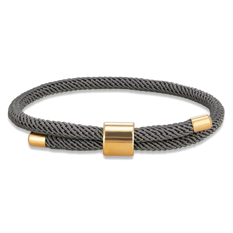 Mkendn Minimalistische Waterdichte Milan Touw Armband Rode Verstelbare Enkelband Mannen Vrouwen Handgemaakte Draad Paar Lucky Strand Sieraden: Dark grey