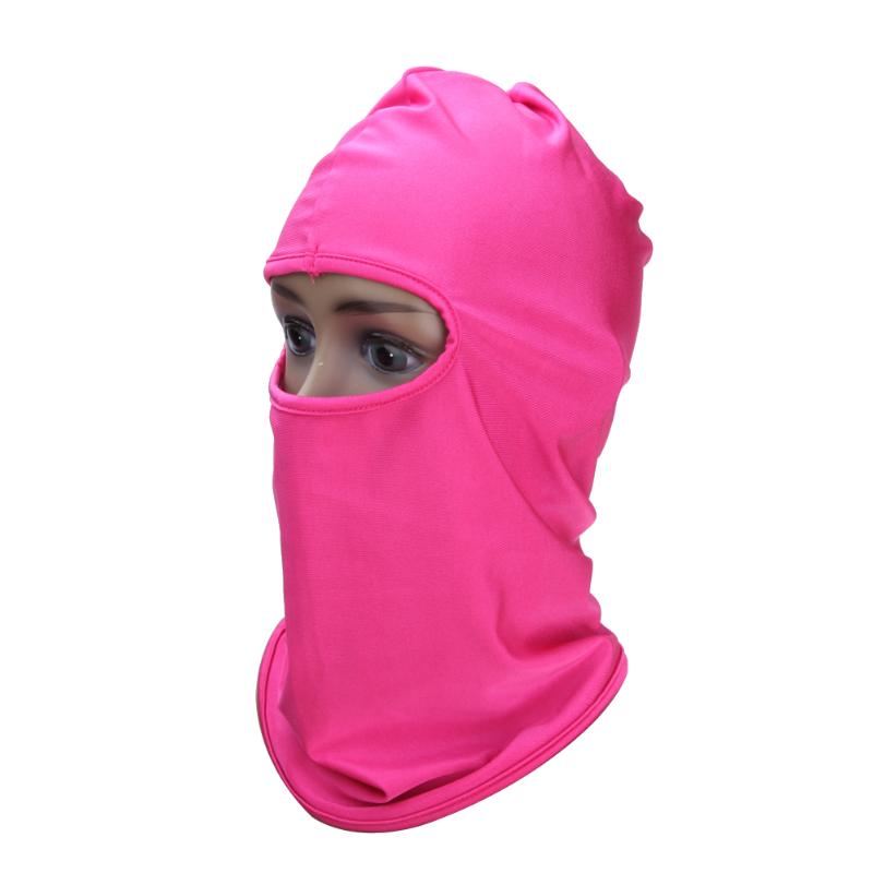 Motocycle Riding Mask Cycling Motorcycle Mask Outdoor Protection Full Face Lycra Balaclava Moto Accessories: Rose red