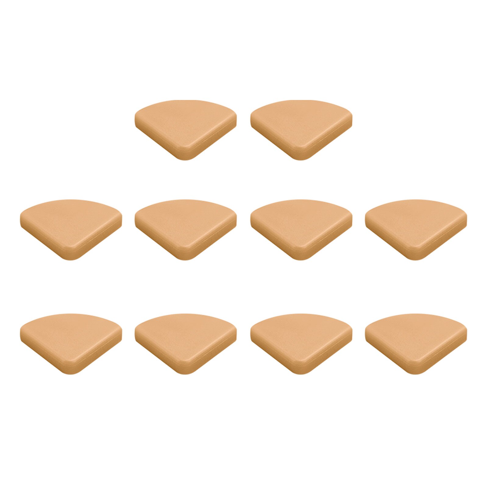 10pcs/pack Adhesive Soft Desk Bumper Table For Furniture Corner Guard Home Silicone Baby Proof Edge Protection Children Safety: khaki