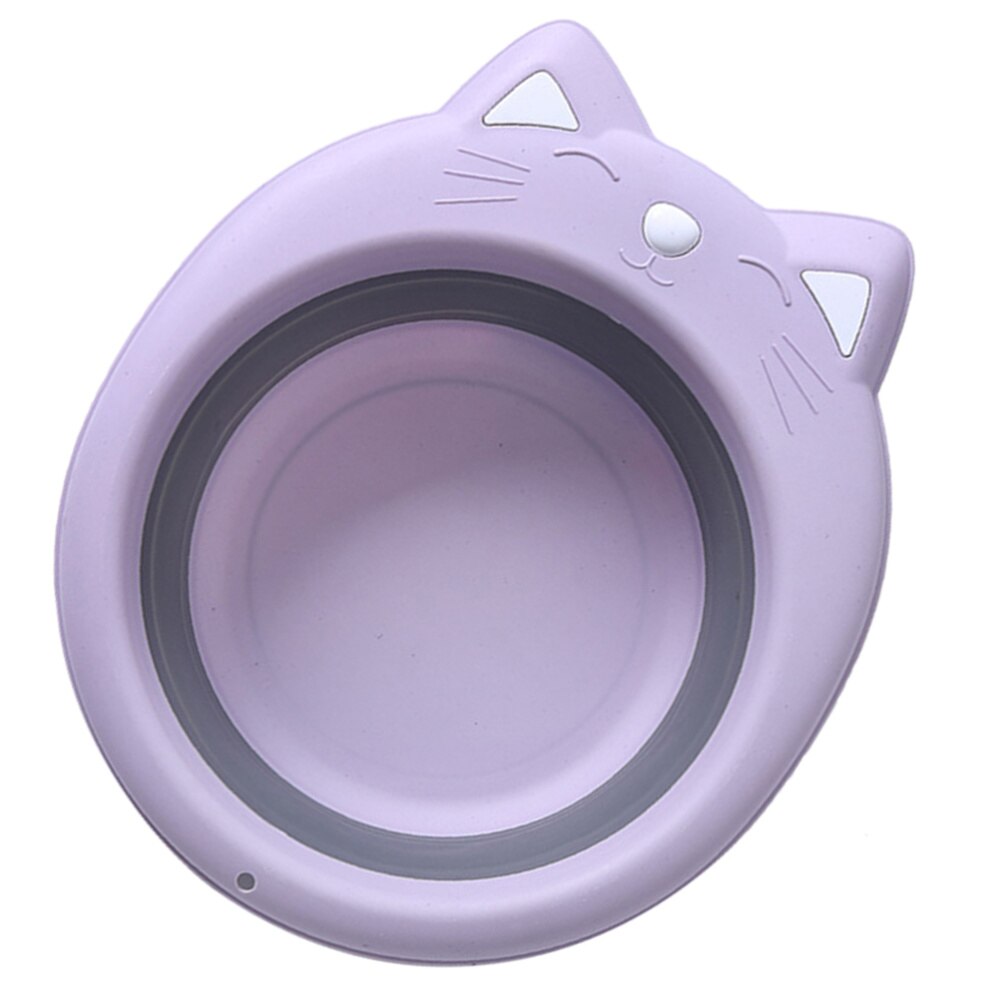 Lavabo Portable pliable en forme de chat, 1 pièce, Adorable lavabo pliant en forme de chat, dessin animé