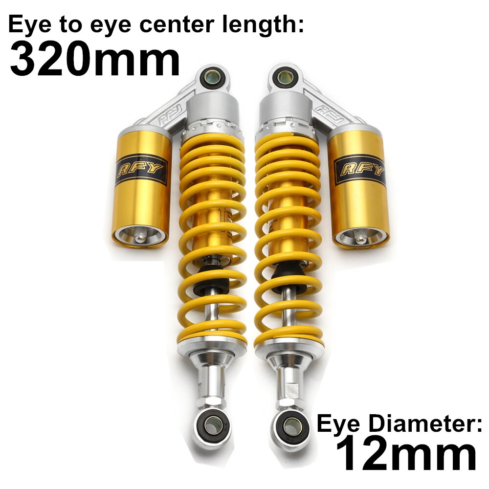 Yellow 280mm 320mm 340mm 380mm Motorcycle Air Shock Absorber Rear Suspension ATV Quad Scooter Dirt Bike Motor D30: M99-18-5