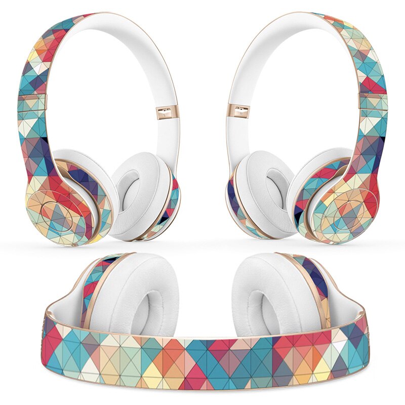 colorful Headphone Sticker for Beats Solo 2 solo 3 Wireless Headphone skin sticker for solo2 solo3 vinyl sticker: TN-Solo2-0124