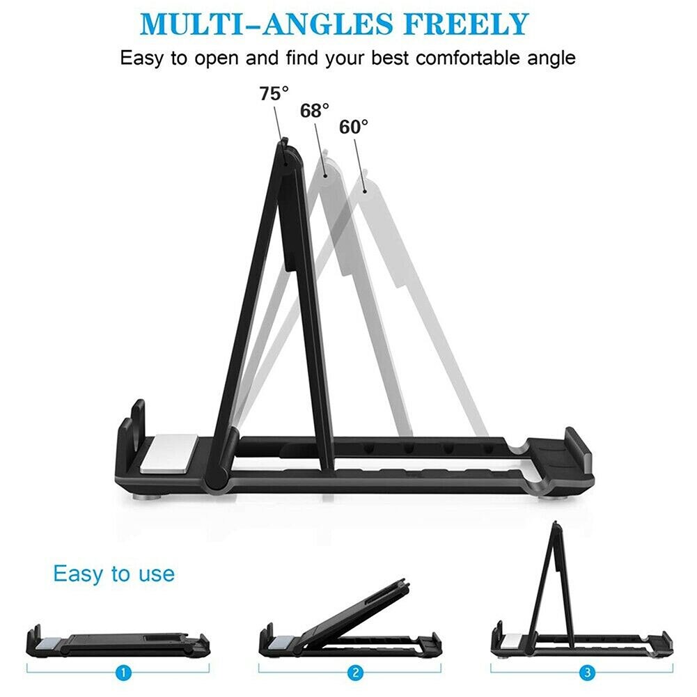 Multi-angle Adjustable Portable Phone Lazy Holder Mount Universal Foldable Tablet Desk Stand For iphone/ipad/Samsung/Huawei