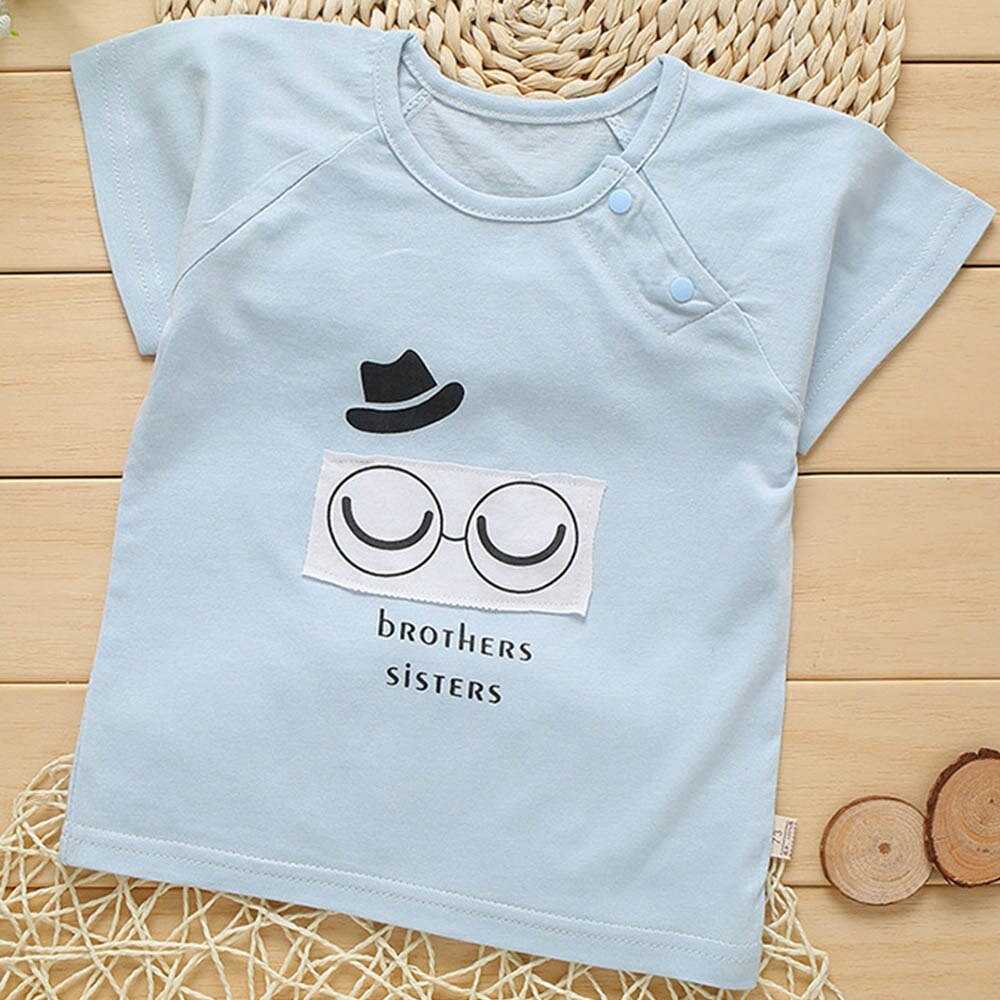 Zomer Meisje Overhemd O-hals Cartoon Pasgeboren Jongens Tops En Tees Baby Kleding Leuke Meisje Tshirt