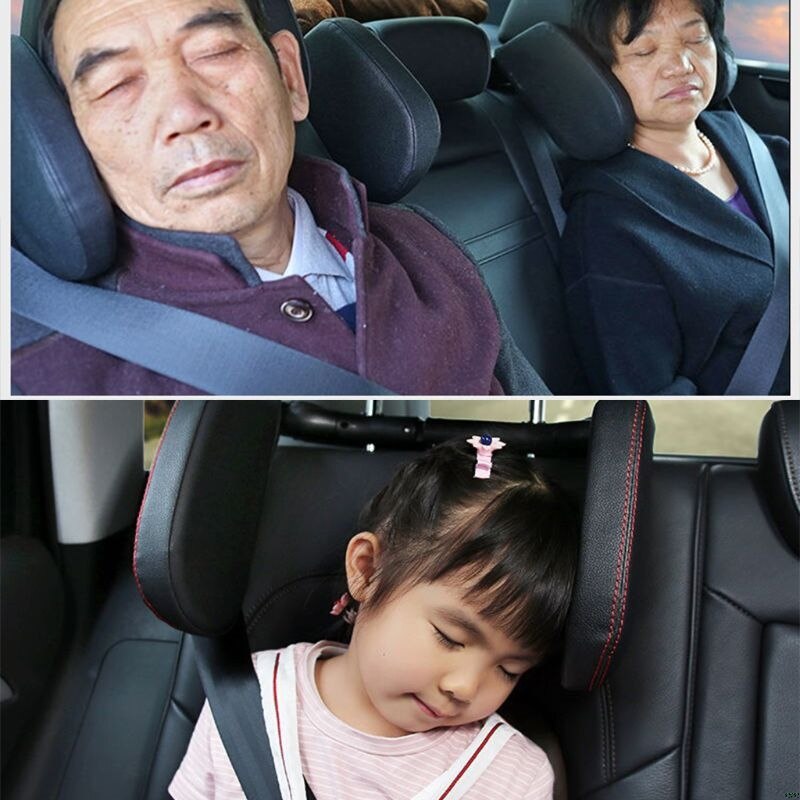 Baby bil bageste nakkestøtte bil med søvn hjælpemidler side om side beskyttelse børnesæde læder bil u-formet nakkestøtte