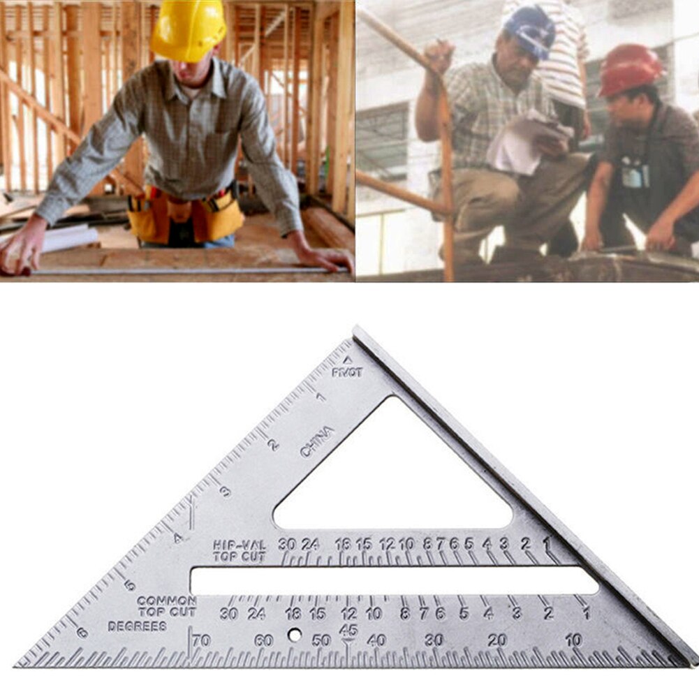 Wear Resistant Woodworking Durable Rustproof Measuring Tool 90 Degrees Metal Angle Square Metric High Hardness Triangle Ruler