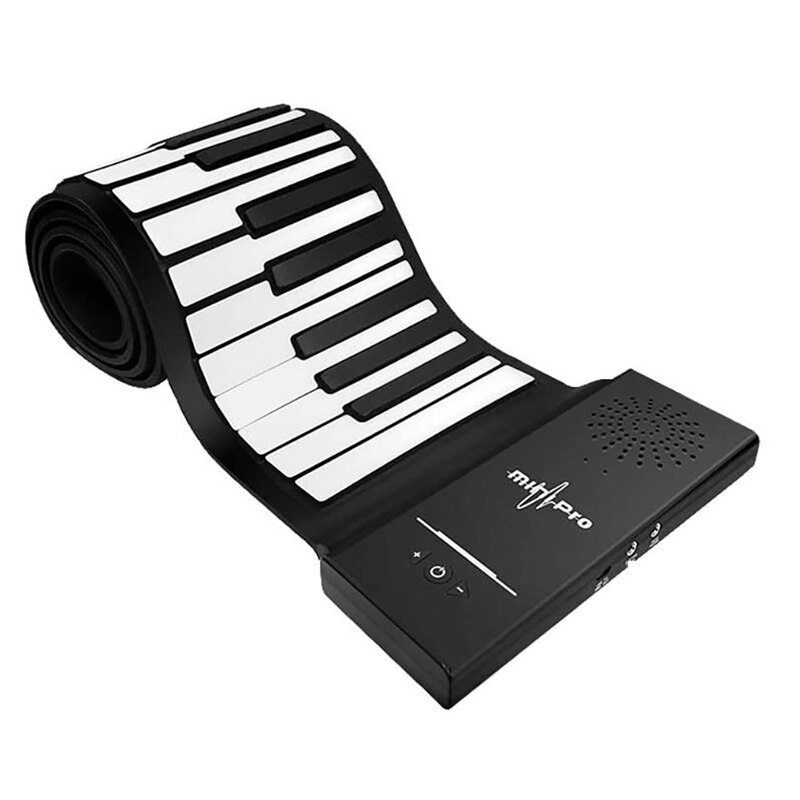88 Keys Electric Piano Roll Up Piano Portable Rechargeable Electric Hand Roll Piano With Speaker For Kids Beginners