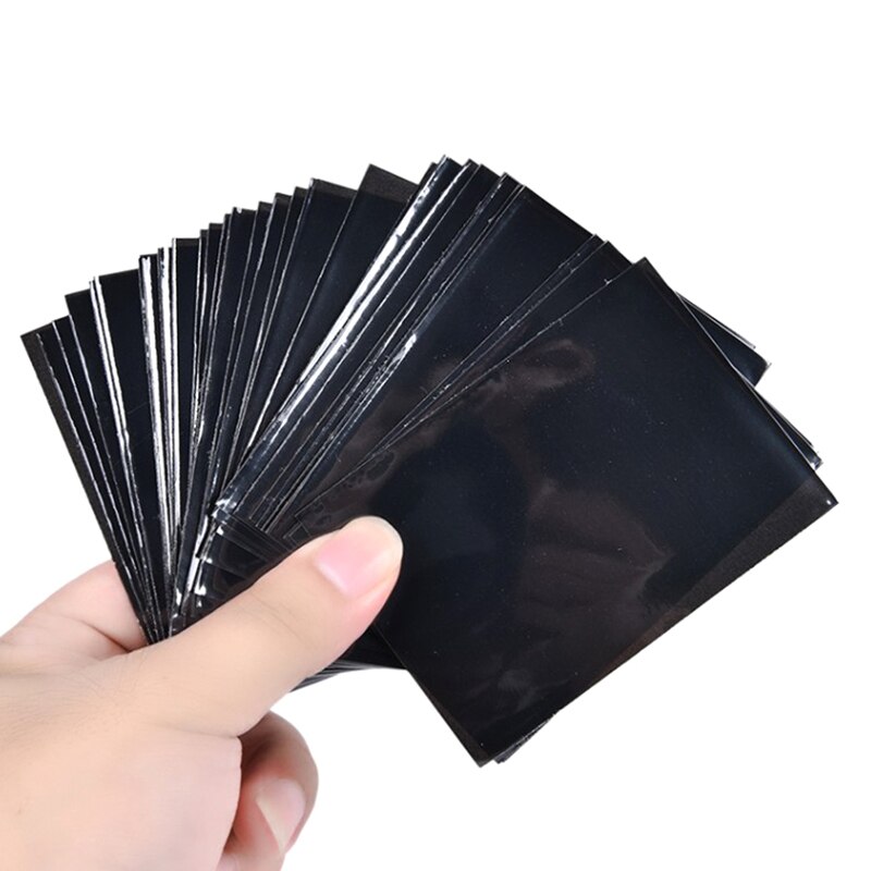 50 stuks/pak 62*89mm kaarthoesjes, beschermkaarten, kleurrijke bordspelhoesjes: Zwart