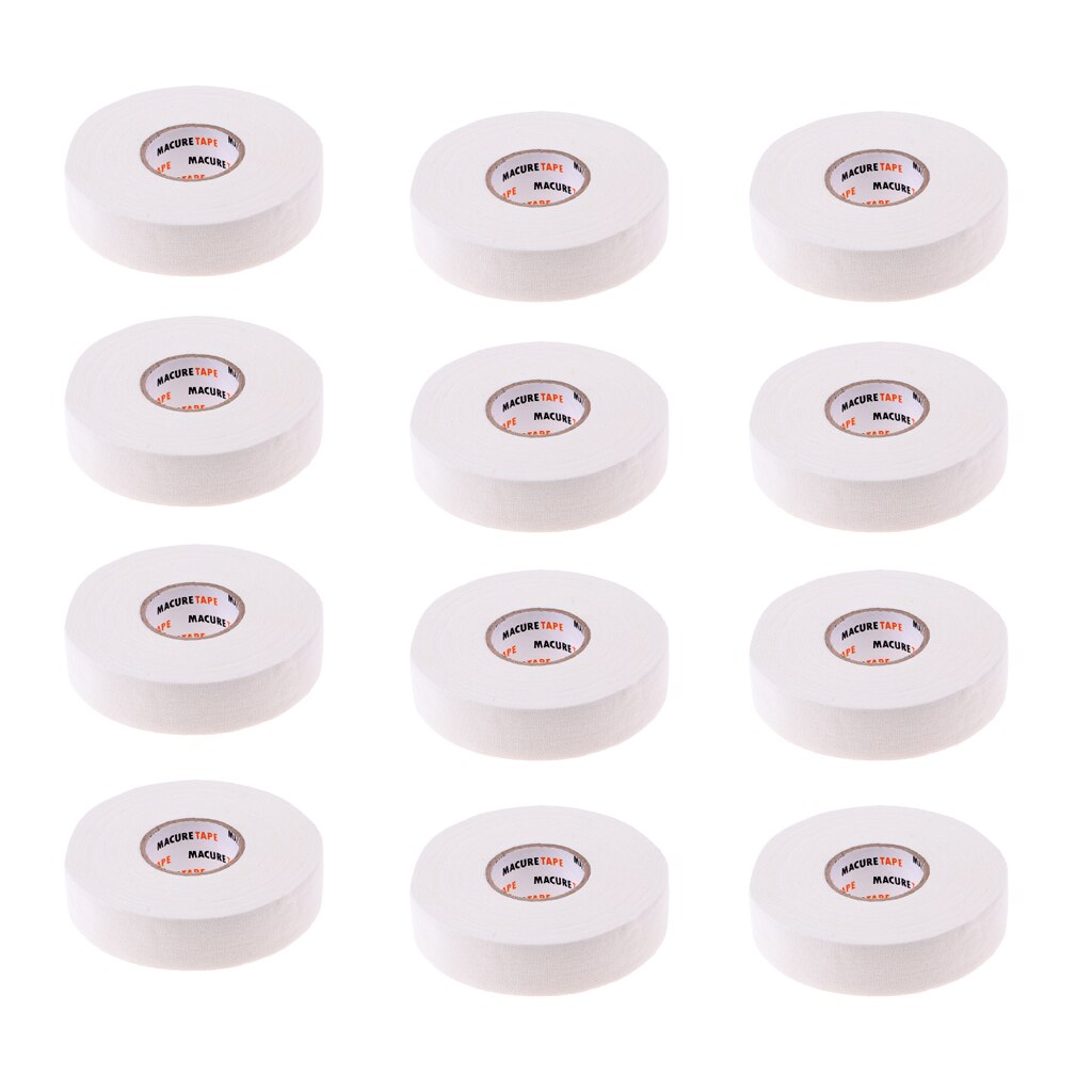 12 Roll Premium Cloth Hockey / Lacrosse Stick Tape Roll, 22.5m x 25mm