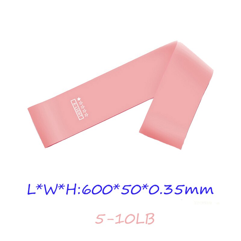 Fitness Training Chewing Gum Sports Gym Resistance Band Pilates Exercise Rubber Mini Belt Crossfit Training Equipment Yoga Belt: Light pink