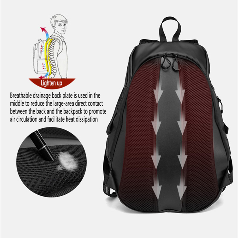 Motorrad-Rucksack, großer multifunktionaler Rucksack für Motorradfahrer, wasserdichte Helmtasche, reflektierende Fahrrad-Reisetasche