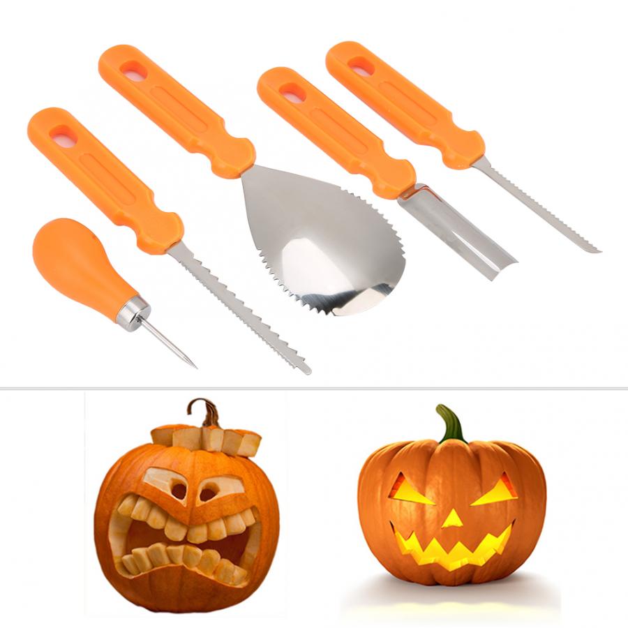 5pz Zucca di Halloween Intagliare taglierina FAI DA TE Decorazione intagliatore Frese E Taglierine per micro SIM Strumenti impostato